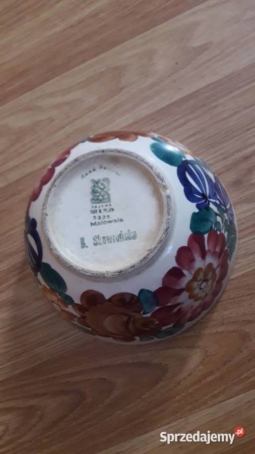 097Miseczka kolorowa ręcznie malowana sygnowana Bydgoszcz