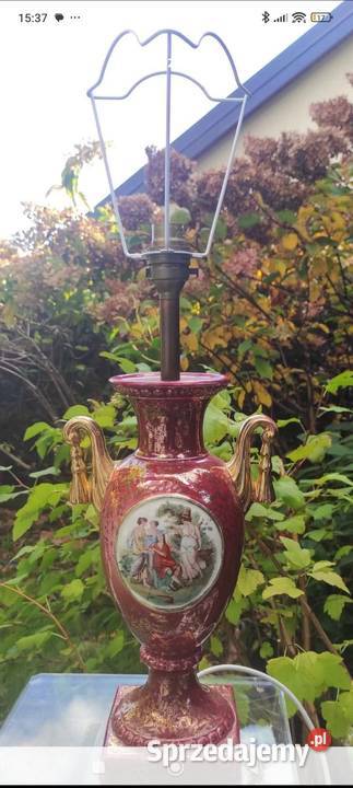 Lampa Empire Ware England z 2 uchwytami i złotym Pabianice