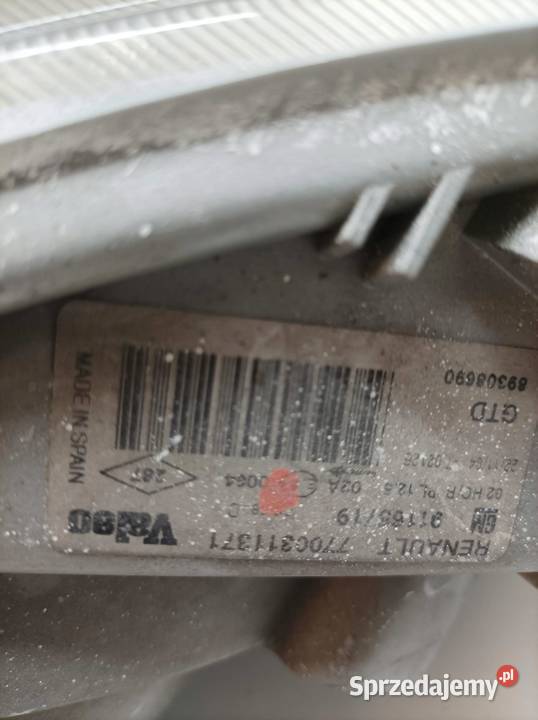 LAMPA PRZÓD LEWA EUROPA 7700311371 Opel Vivaro I