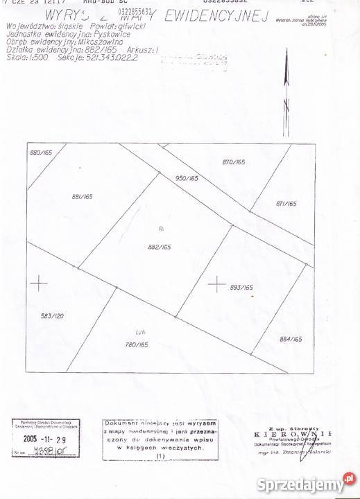Działka budowlana Pyskowice 981m2 Pyskowice