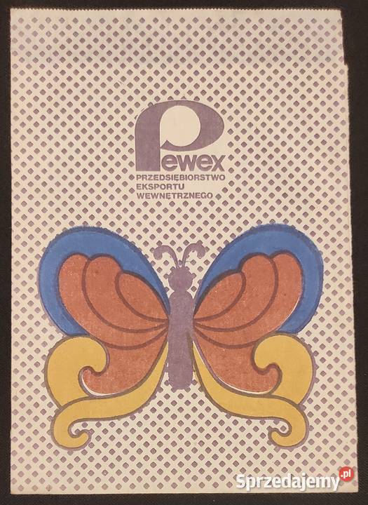 Torebka Pewex motyl papierowa torebka z papieru Warszawa