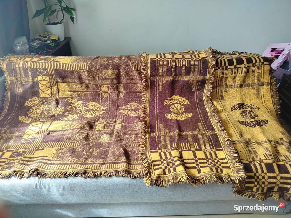 Wełniana narzuta kapa kilim PRL Brańsk sprzedam