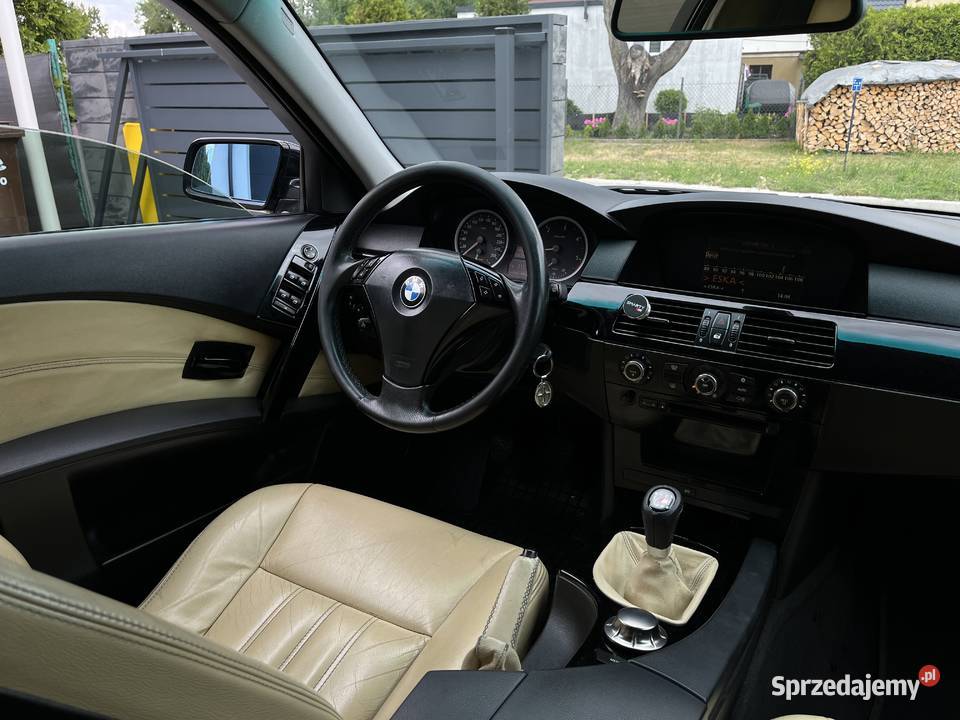 BMW E60 525D Mpakiet Czarna Sedan Manual nieuszkodzony