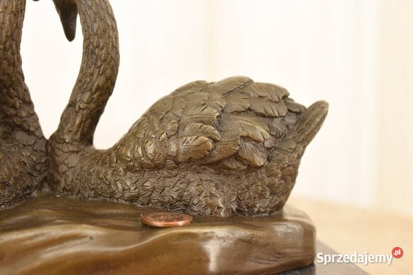 Zakochane Łabędzie Para Ptaki Figura Rzeźba z Kraków