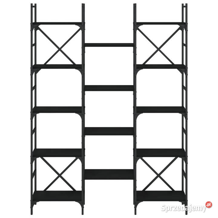 Regał na książki czarny 1275x285x1725 WM838868 Warszawa