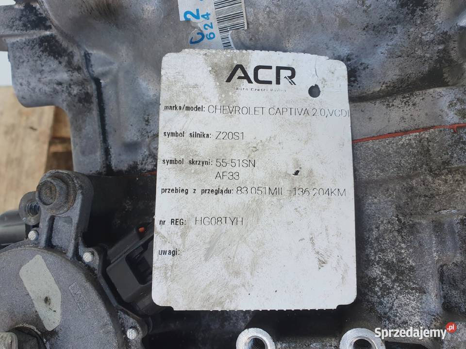 Chevrolet Captiva 20 CDTI VCDI AUTOMATYCZNA Układ napędowy Janów