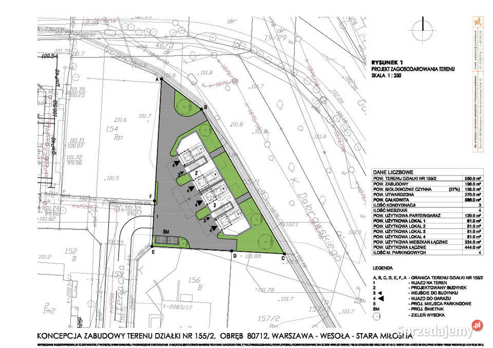 Działka Stara Miłosna 580 m2 warunki pod Warszawa