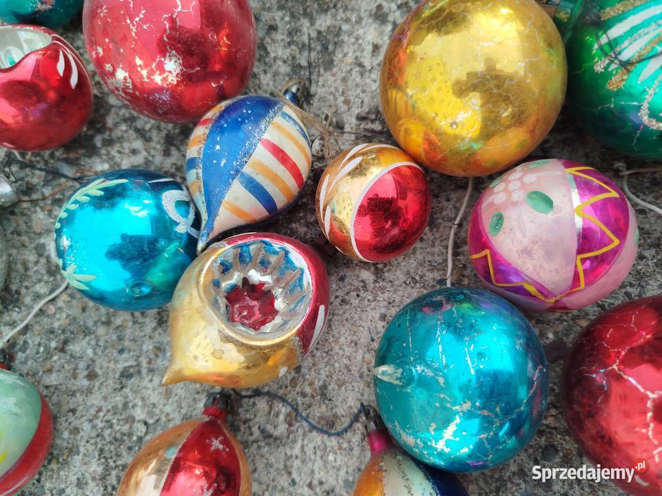 Bombki choinkowe z lat PRL 25 sztuk Opole