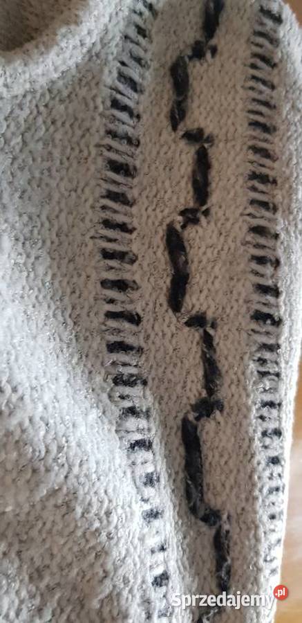 XL bluza sweter zasuwany oversize biało szary Rozmiar XL świętokrzyskie