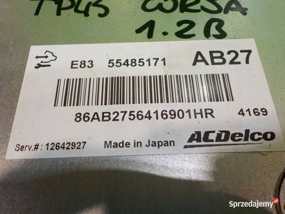 OPEL CORSA D LIFT 12 B 14r HB 5D sterownik Czujniki i sterowniki Suków