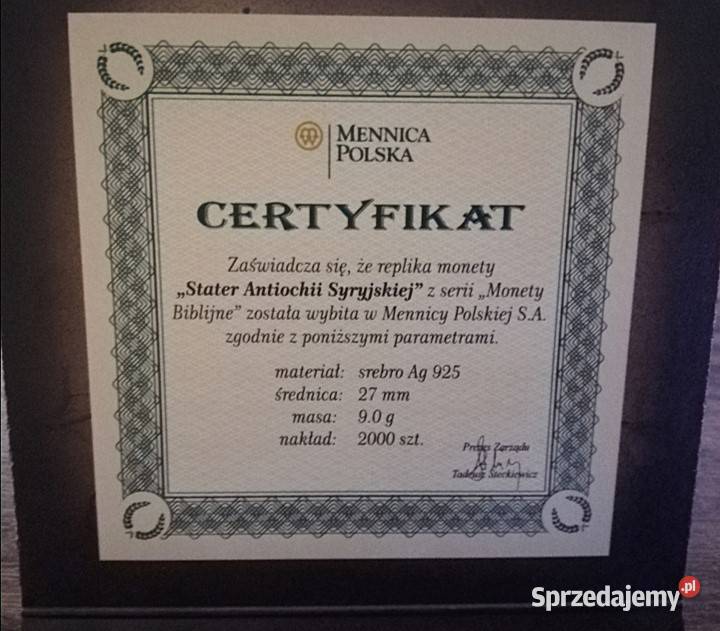 STATER Antiochii Syryjskiej seria Monety