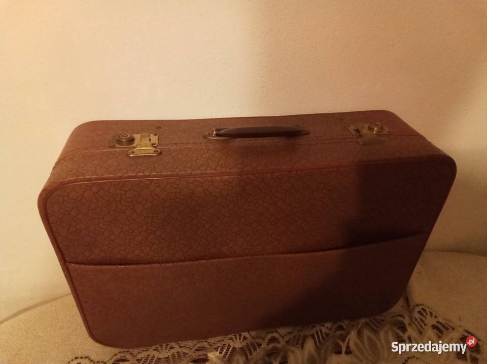Walizka PRL lata 80te brązowa Warszawa