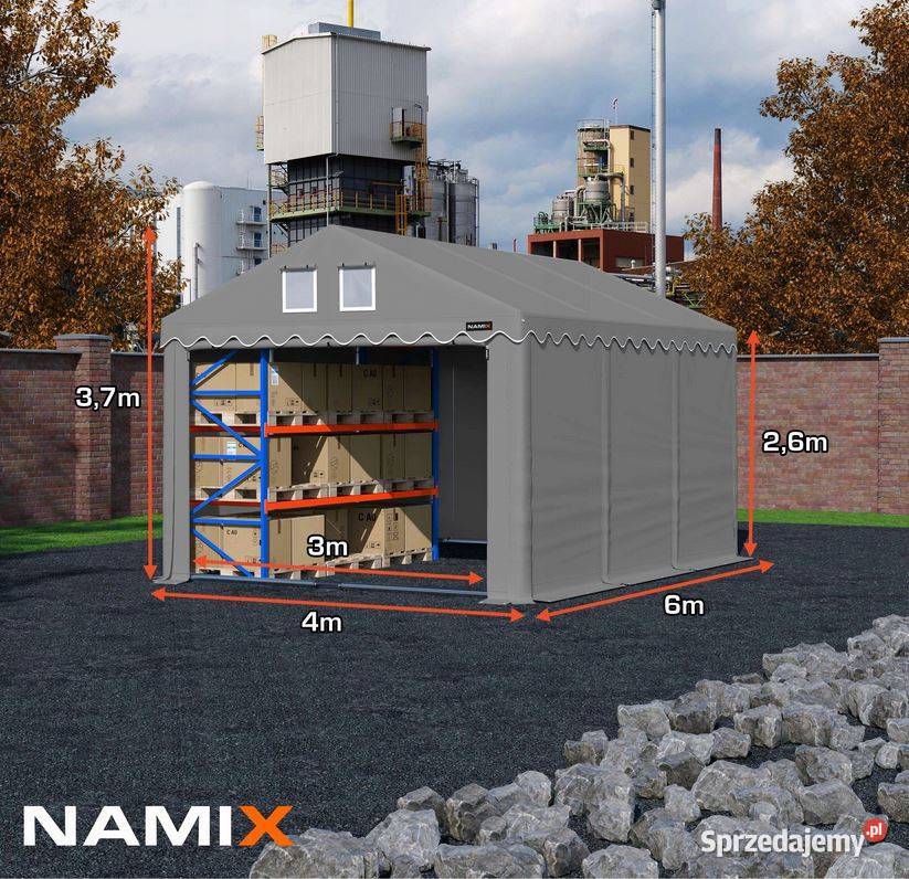 Namiot PRESTIGE 4x626m hala przemysłowa mazowieckie Jabłonna