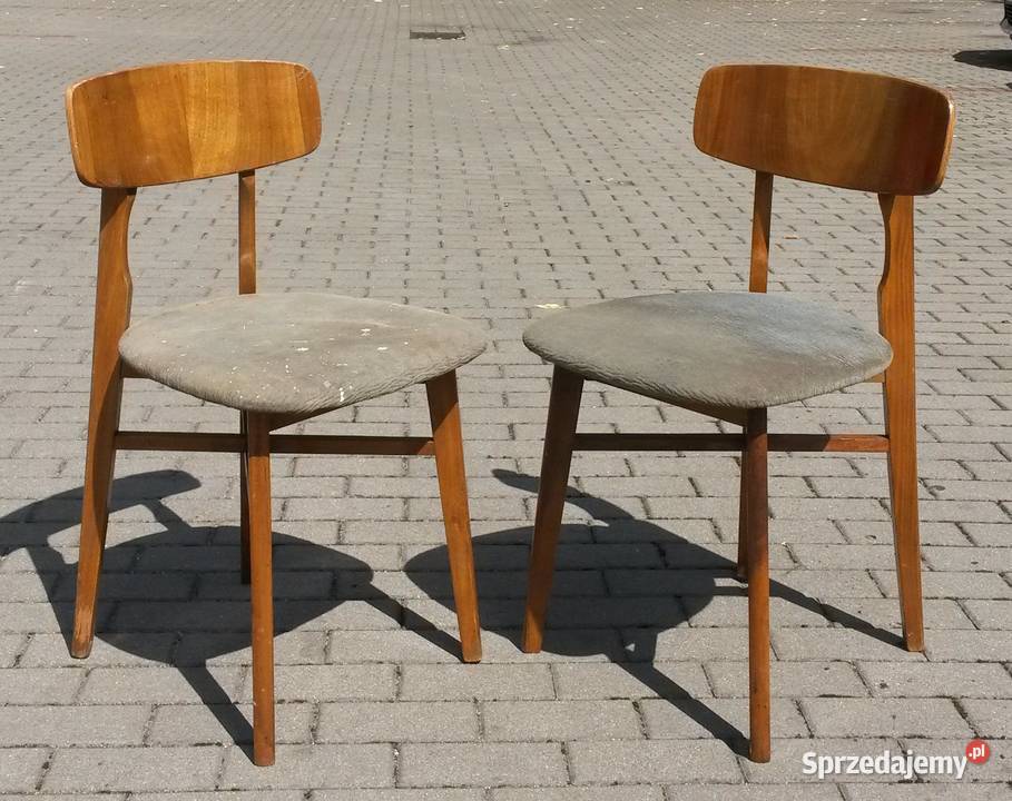 Ciekawe krzesła styl skandynawski PRL design Gdynia sprzedam