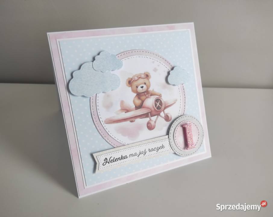 Kartka ręcznie robiona personalizowana urodziny Łódź