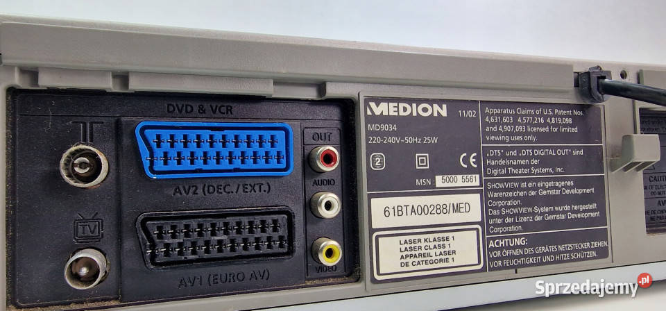 Medion Video i DVD 6 głowic MD 9034 MD9034 wielkopolskie Międzychód