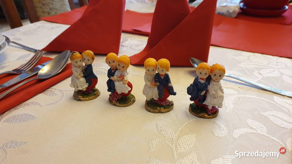 Figurki weselne ozdoba na stół pamiątka Skierniewice