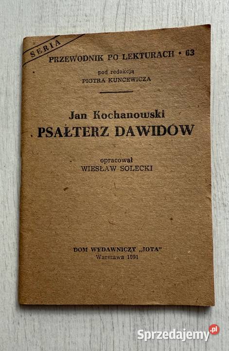 Jan Kochanowski Psałterz Dawidów opracowanie Łódź