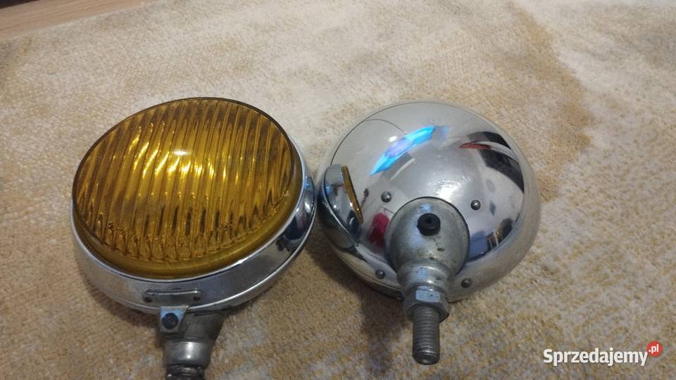 ŁADNE ŻÓŁTE HALOGENY CHROM PAL TRABANT WARTBURG