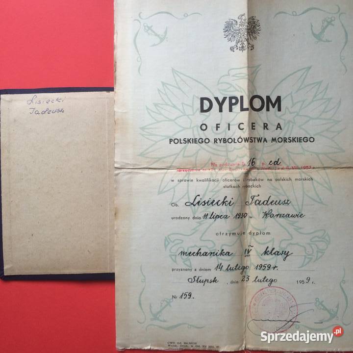 1417 Dyplom Oficera Lisiecki zachodniopomorskie Szczecin