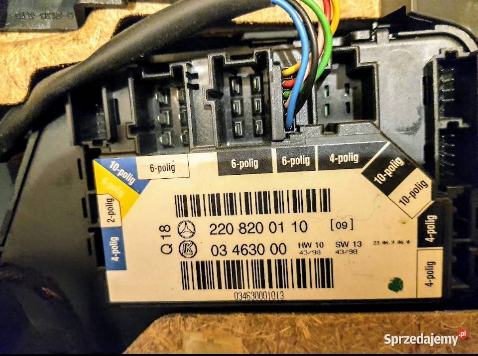 Panel sterowania fotela kierowcy Mercedes S w220