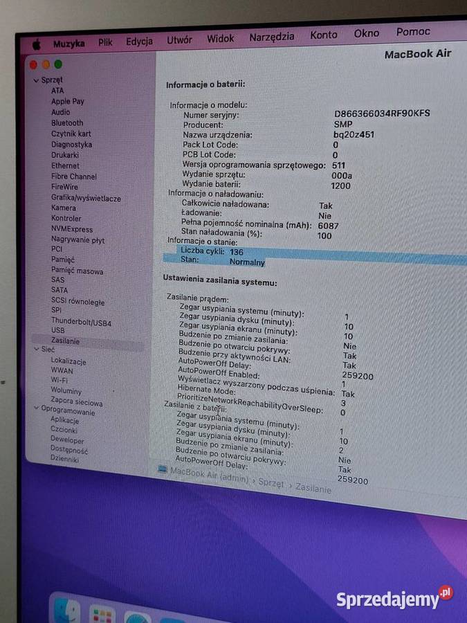 MacBook Air 13 2015 8GB RAM 128GB Idealny Stan Warszawa