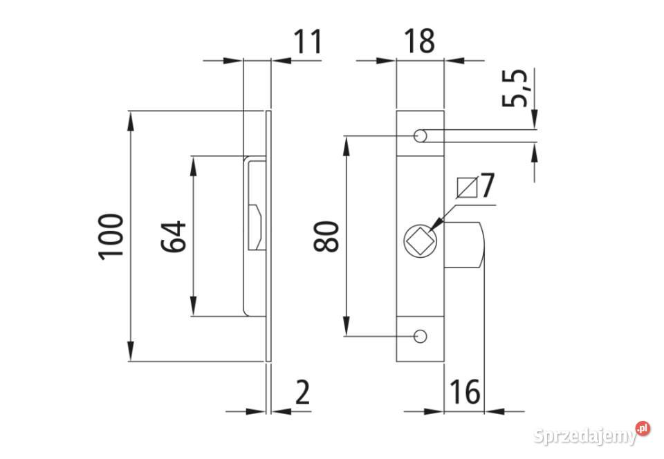 Zamknięcie 100 x 19 mm ocynk Przysieka Polska