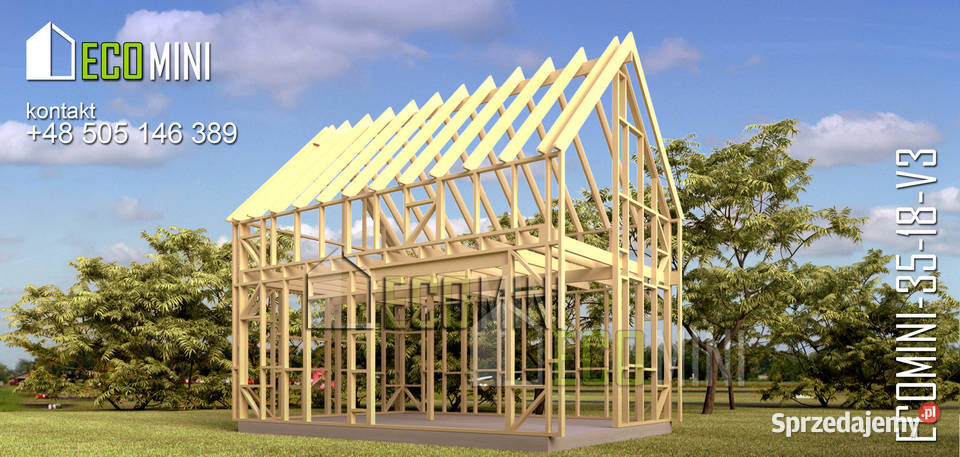 Gotowa konstrukcja budynku 52m2