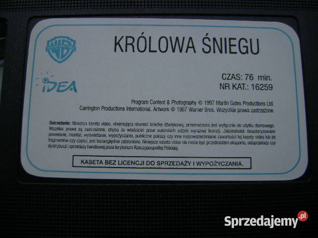 Starocie z PRL Kasety VHS Zestaw 2 bajki Królowa Gdynia