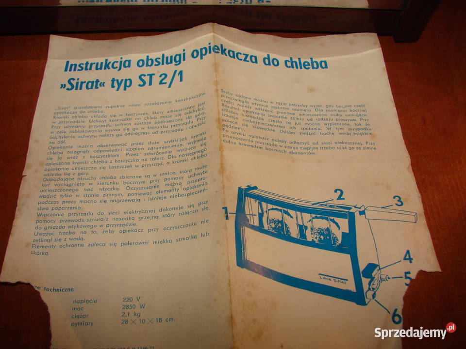 lava Sirat opiekacz do chleba PRL sprzedam