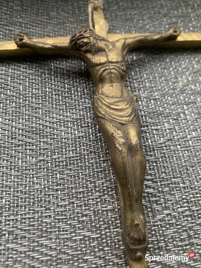 Krzyżyk na ścianę Mosiężny Jezus Łowicz sprzedam