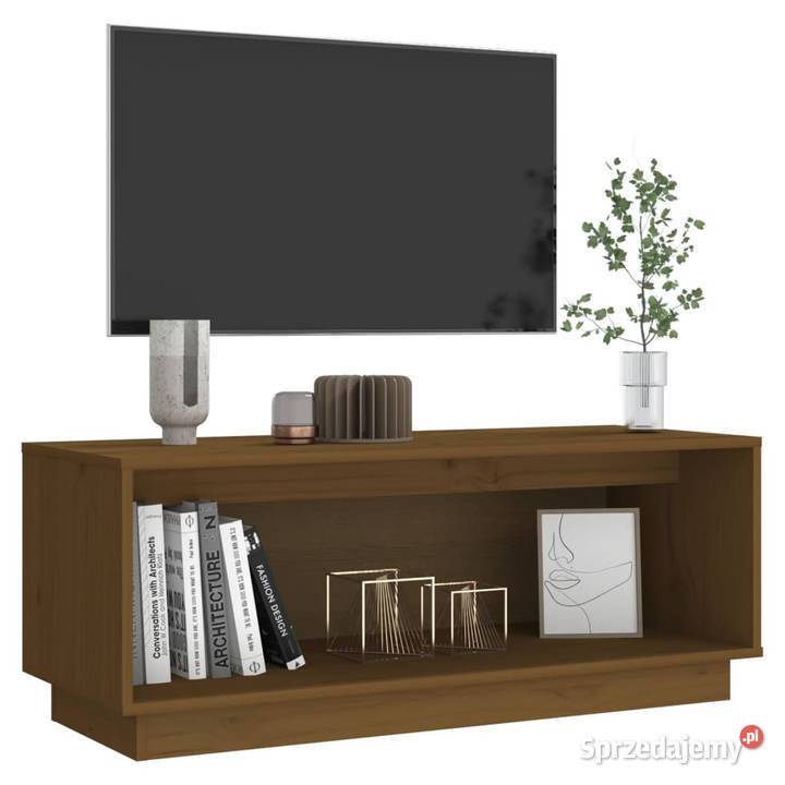 Szafka pod TV miodowy brąz 90x35x35 lite drewno mazowieckie sprzedam