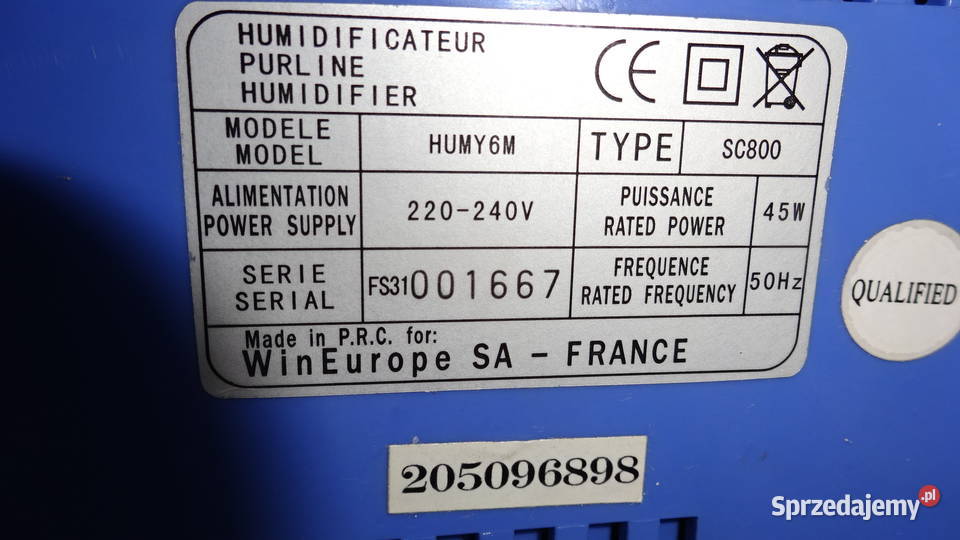 Nawilżacz waporyzator Pure Line Humidificate Dąbie sprzedam