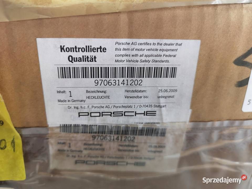 LAMPA PRAWY TYŁ PORSCHE PANAMERA 20092013