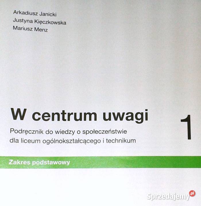 W centrum 1 Podręcznik do wiedzy A Janicki M Chełm