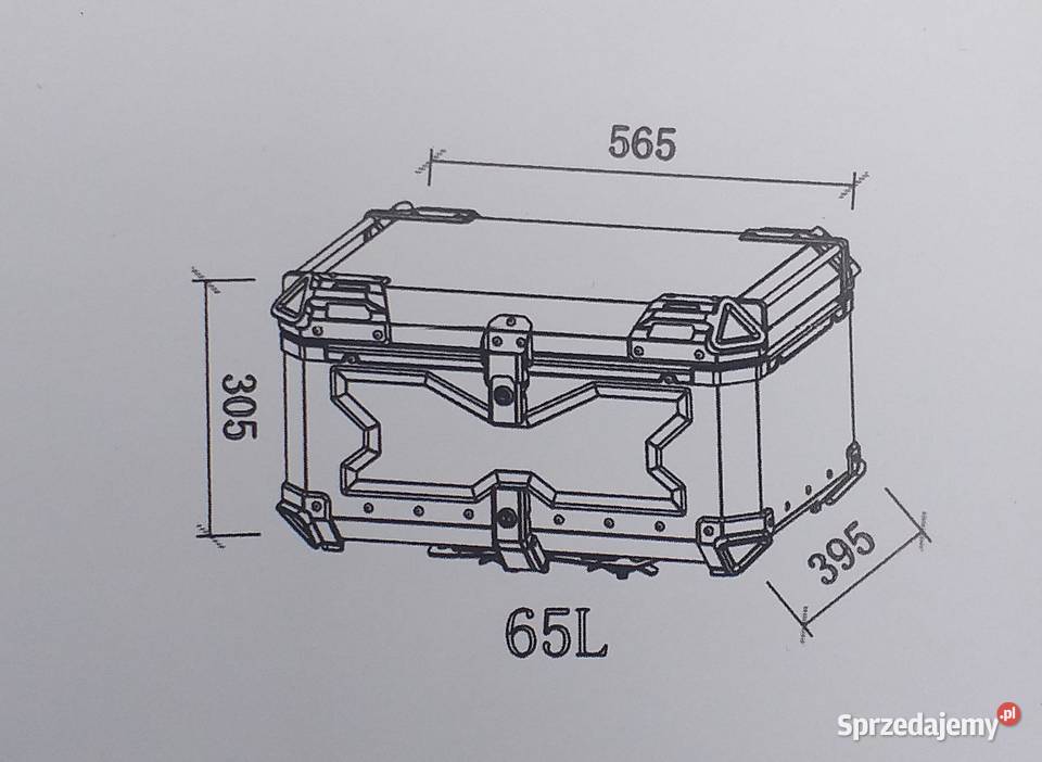 Kufer motocyklowy aluminiowy Lesanm 65L Wiązowna Kościelna