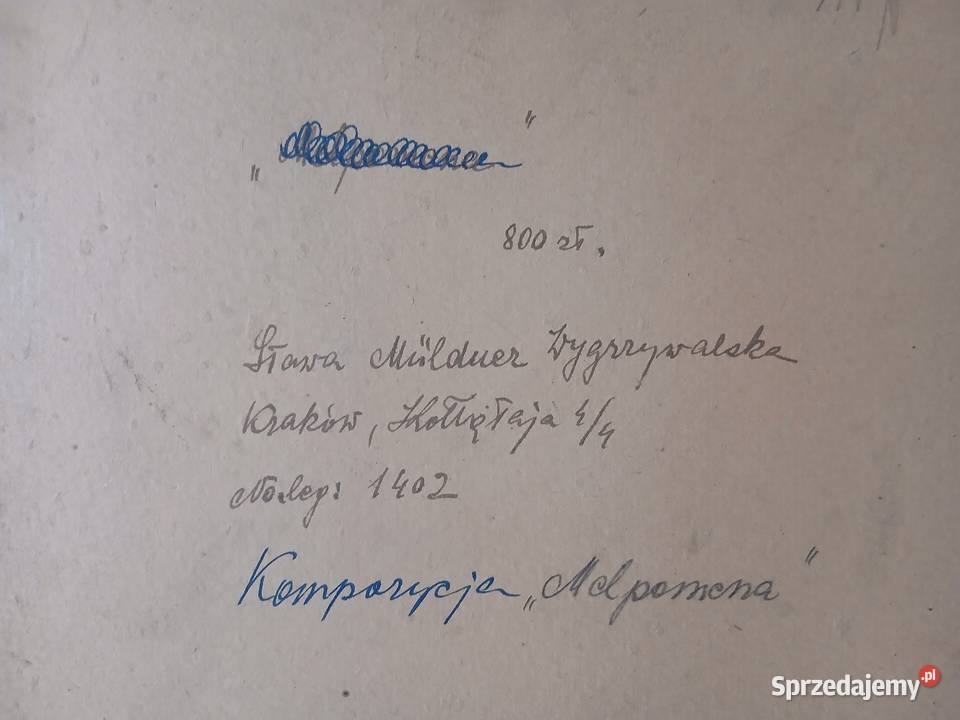 Stary obraz portret polski Melpomena sprzedam
