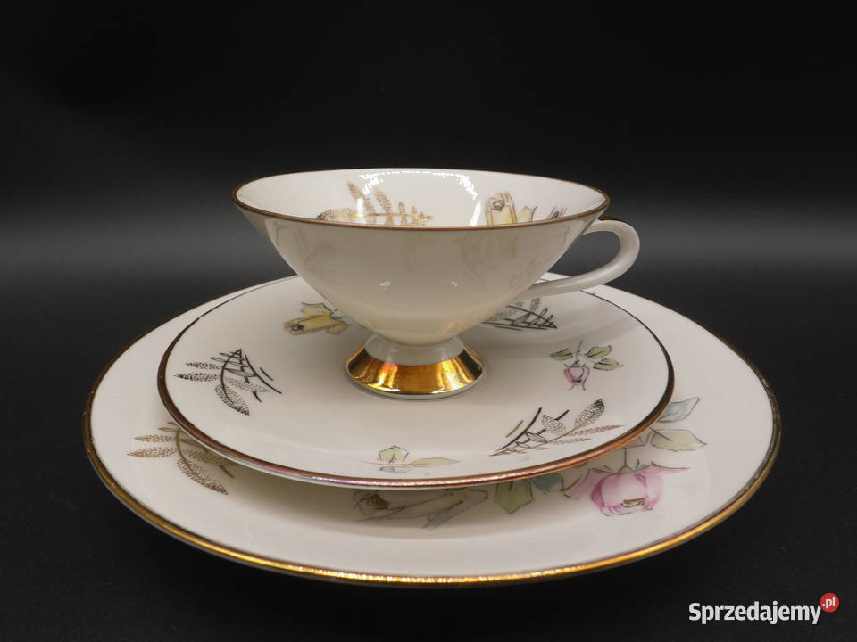 Zestaw śniadaniowy trio z porcelany Raszków