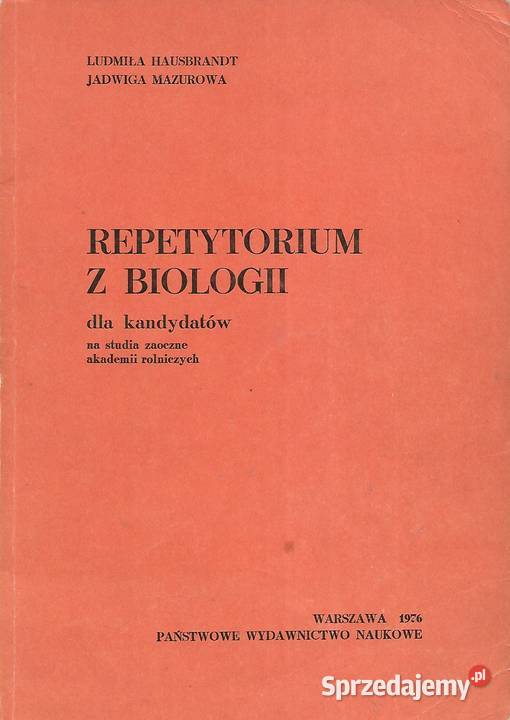 Repetytorium z biologii L Hausbrandt J Mazurowa Puławy
