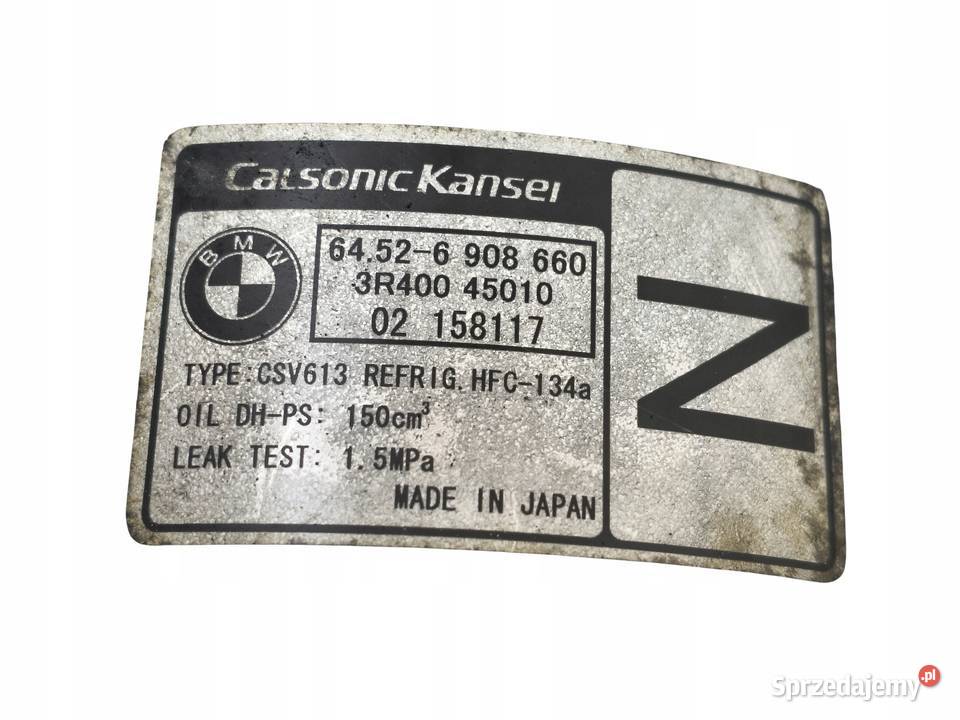 SPRĘŻARKA KLIMATYZACJI BMW E46 E83 316i 318i 18 Chełm sprzedam