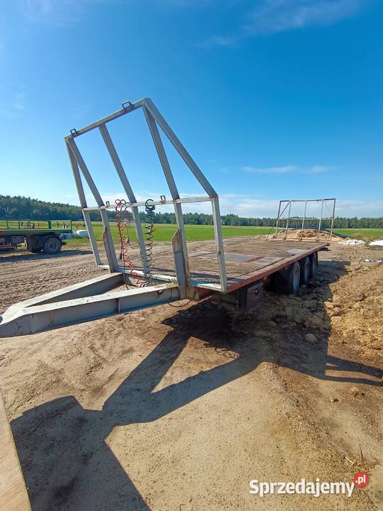 Przyczepa platforma do bel słomy sianokiszonki wielkopolskie Porażyn