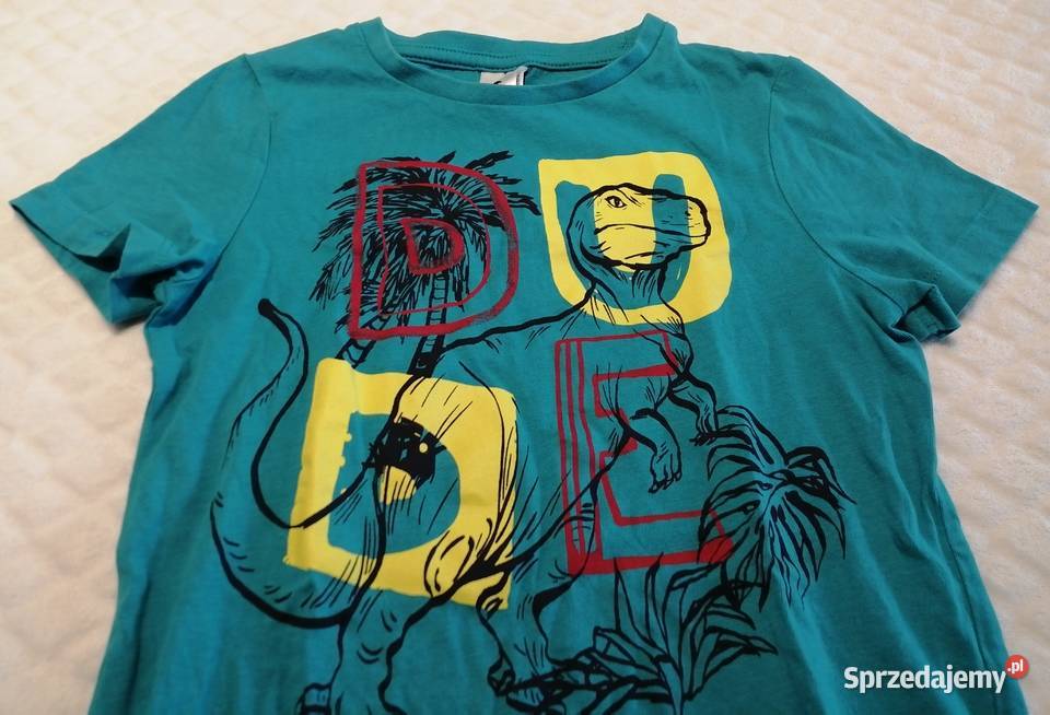 Koszulka krótki rękaw Tshirt dinozaur 116 CA