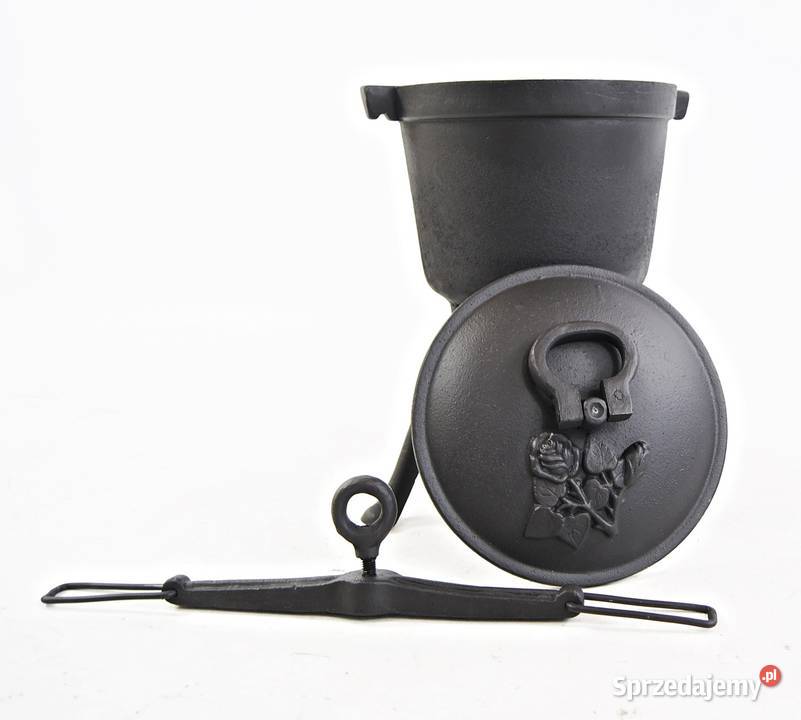 KOCIOŁEK MYŚLIWSKI 15L GARNEK ŻELIWNY POLSKI Radziszów