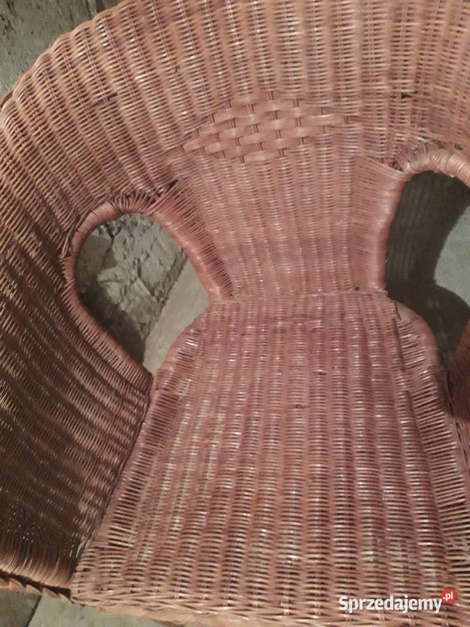 fotel wiklinowy kolor borowo brązowy Warszawa sprzedam