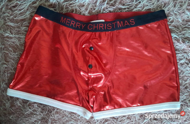 Bokserkispodenki św MikołajaWesołych Świąt Rozmiar XL Sosnowiec