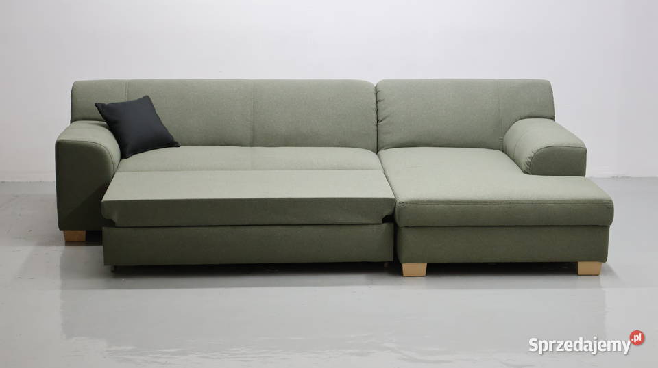 TRM Narożnik z funkcją spania zielony kolor 154cm