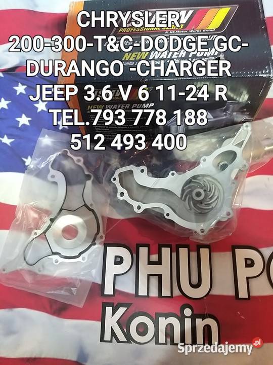 POMPA WODY CHRYSLER TC200300DODGE Rok produkcji 2011 Kawnice