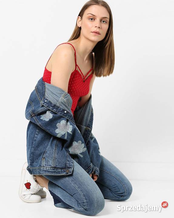 czerwony top koszulka bluzka Tally Weijl xxs 32 Toruń