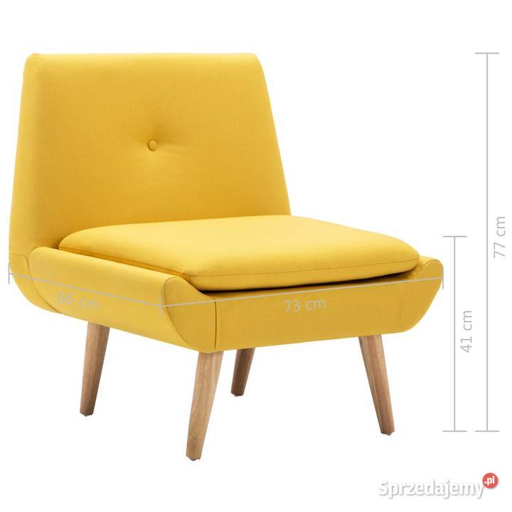vidaXL Fotel żółty tkanina SKU246986 Warszawa