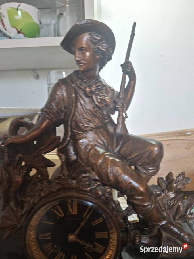 Kominkowy zegar marmurowy francuski Rzeszów sprzedam